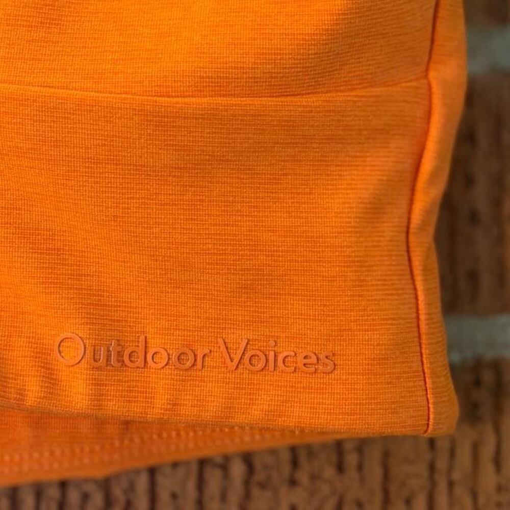 Outdoor Voices bright orange crop tank